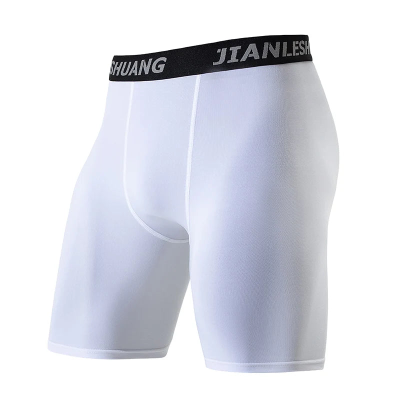 1/5 peças de roupas íntimas esportivas masculinas tamanho grande preto e branco, longas, para corrida, fitness, basquete e futebol, com cós elástico, para adolescentes