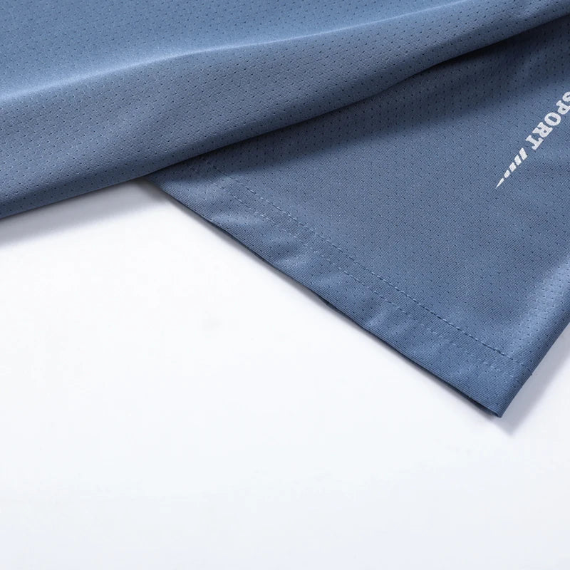 Camiseta Masculina  para Corrida, Secagem Rápida, Respirável, para Caminhada e Pesca, Macia e Elástica, Camisa Curta para Esportes ao Ar Livre no Verão