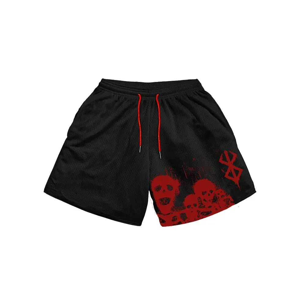 Bermudas Casuais de Anime para Homens e Mulheres, Mangá, Cartoon, Esportivas, de Academia, Fitness, com Estampa 3D, Secagem Rápida, Malha, Boardshorts de Verão Masculino