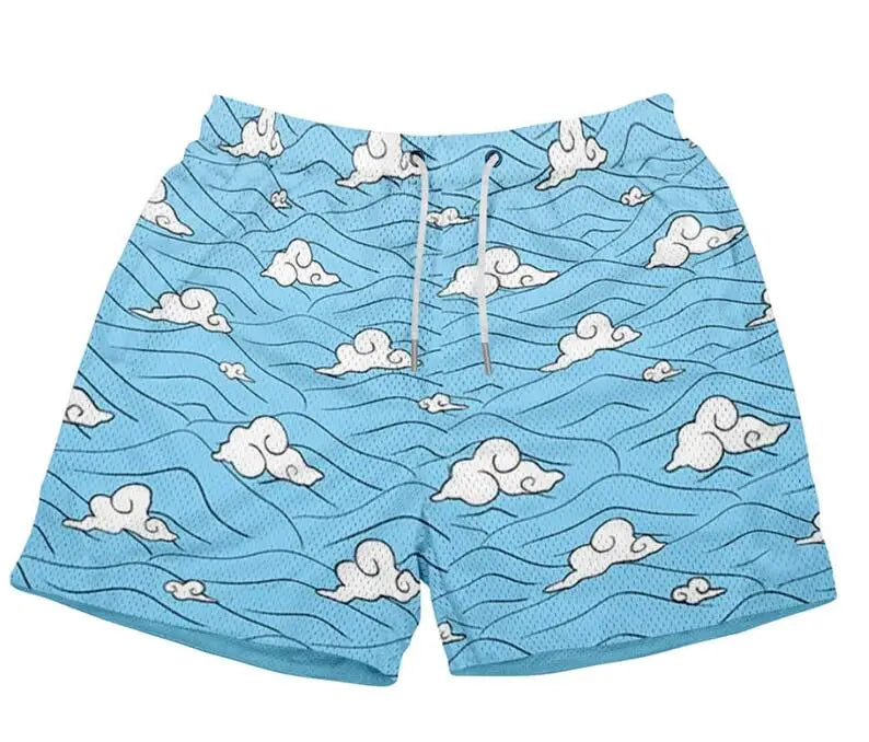 Bermudas Casuais de Anime para Homens e Mulheres, Mangá, Cartoon, Esportivas, de Academia, Fitness, com Estampa 3D, Secagem Rápida, Malha, Boardshorts de Verão Masculino