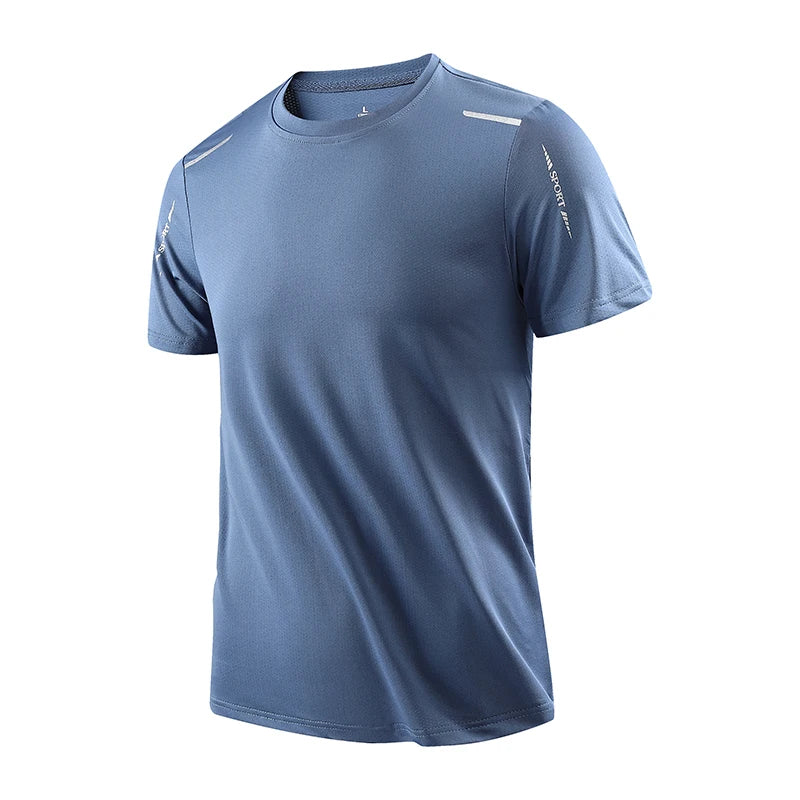 Camiseta Masculina  para Corrida, Secagem Rápida, Respirável, para Caminhada e Pesca, Macia e Elástica, Camisa Curta para Esportes ao Ar Livre no Verão