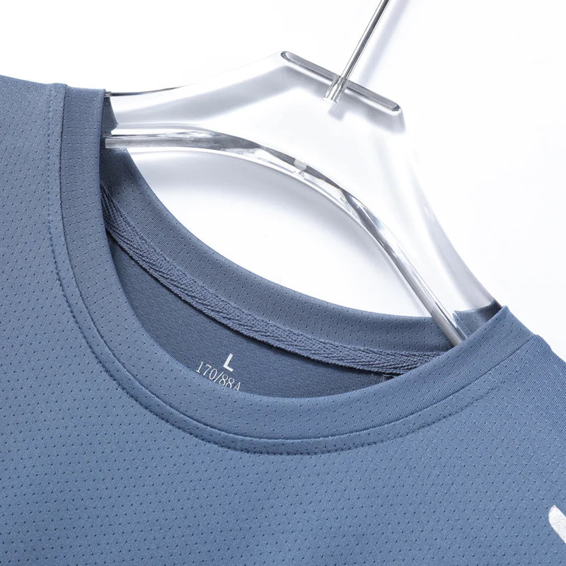 Camiseta Masculina  para Corrida, Secagem Rápida, Respirável, para Caminhada e Pesca, Macia e Elástica, Camisa Curta para Esportes ao Ar Livre no Verão