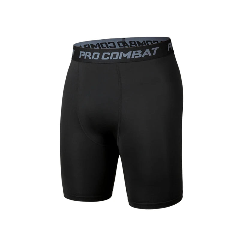 Calças de Compressão Masculinas Leggings Secagem Rápida Esportivas Camada Base Corrida Treinamento Atlético Shorts Ativos