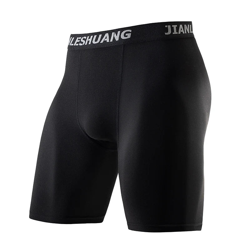 1/5 peças de roupas íntimas esportivas masculinas tamanho grande preto e branco, longas, para corrida, fitness, basquete e futebol, com cós elástico, para adolescentes