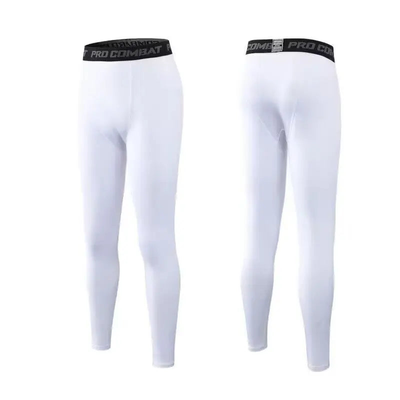Calças de Compressão Masculinas Leggings Secagem Rápida Esportivas Camada Base Corrida Treinamento Atlético Shorts Ativos