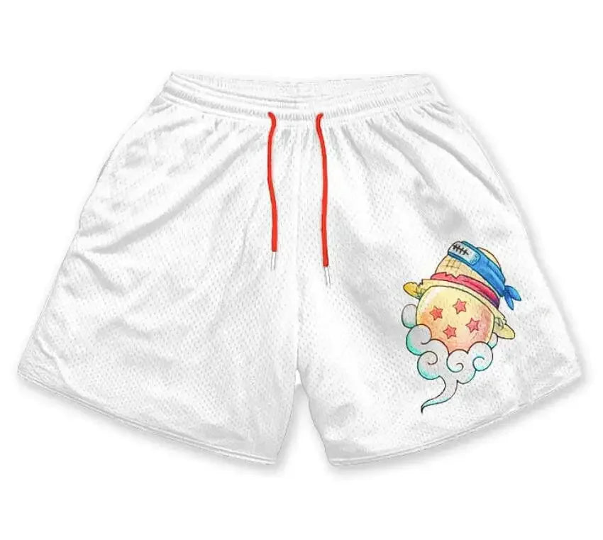 Bermudas Casuais de Anime para Homens e Mulheres, Mangá, Cartoon, Esportivas, de Academia, Fitness, com Estampa 3D, Secagem Rápida, Malha, Boardshorts de Verão Masculino