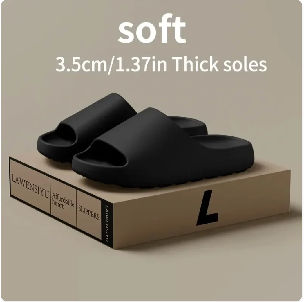 Chinelos de Coco Nuvem Sandálias de Solado Grosso Moda de Verão Solado Macio Praia Chinelo Masculino Sandálias Femininas Slides de EVA