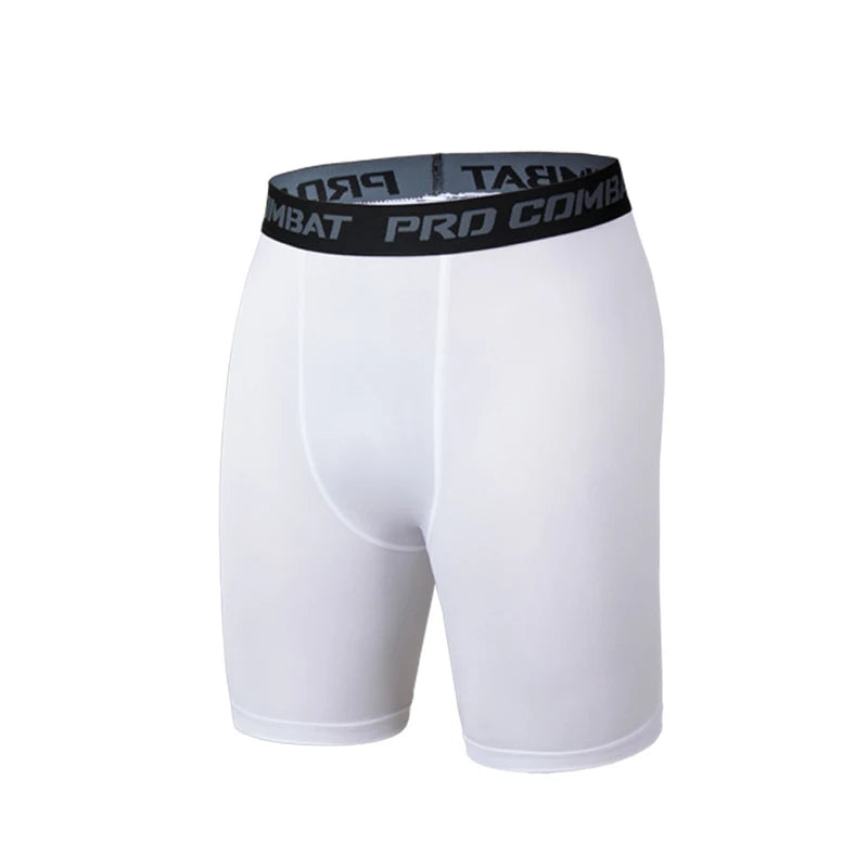 Calças de Compressão Masculinas Leggings Secagem Rápida Esportivas Camada Base Corrida Treinamento Atlético Shorts Ativos