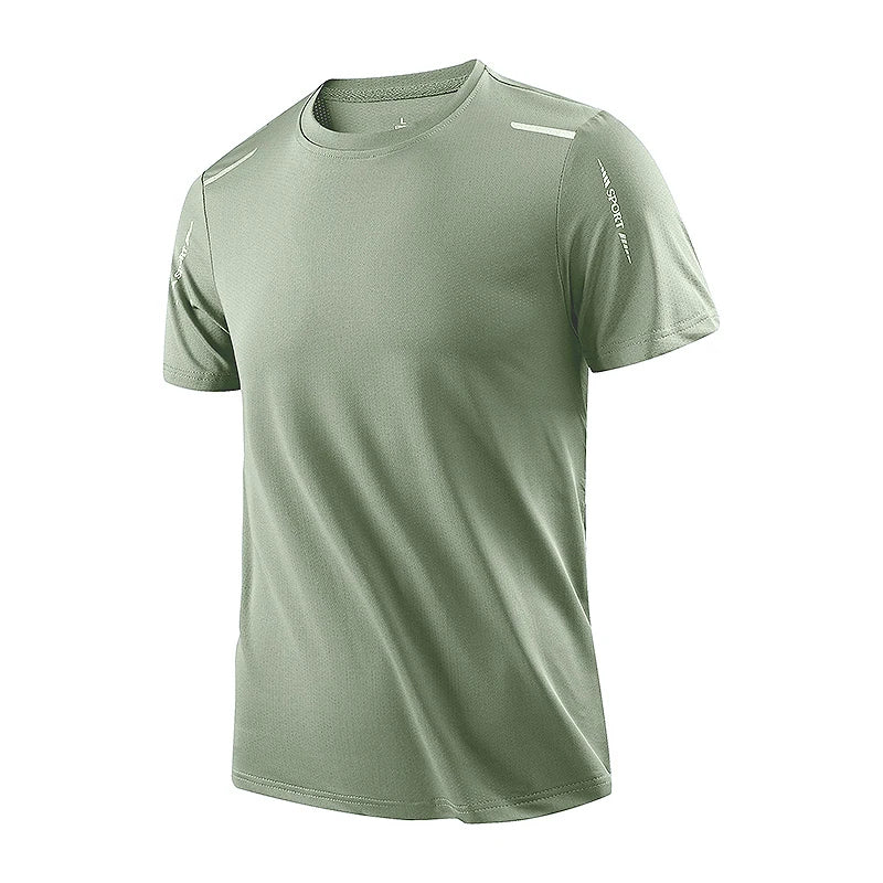 Camiseta Masculina  para Corrida, Secagem Rápida, Respirável, para Caminhada e Pesca, Macia e Elástica, Camisa Curta para Esportes ao Ar Livre no Verão