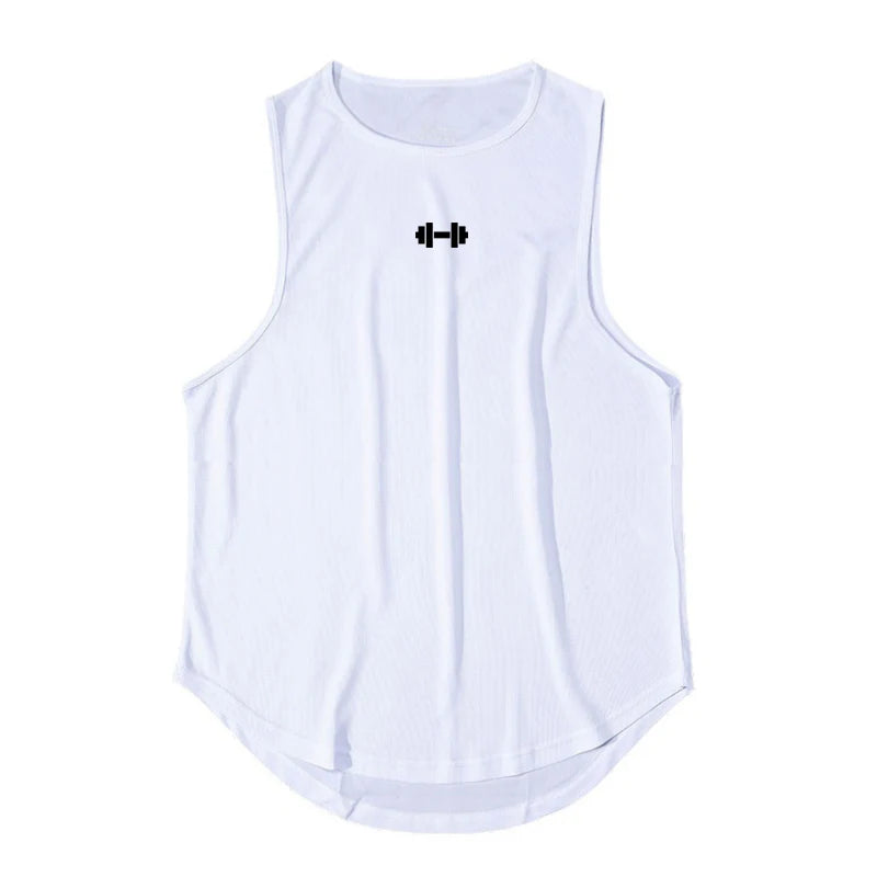 Regata Masculina de Academia Verão Roupas de Treinamento Fitness Secagem Rápida Solta Musculação Sem Mangas Men Fashion Basketball Vest