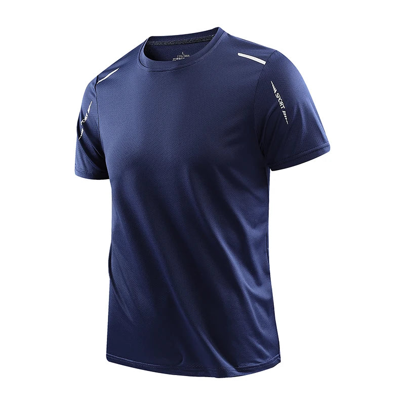 Camiseta Masculina  para Corrida, Secagem Rápida, Respirável, para Caminhada e Pesca, Macia e Elástica, Camisa Curta para Esportes ao Ar Livre no Verão