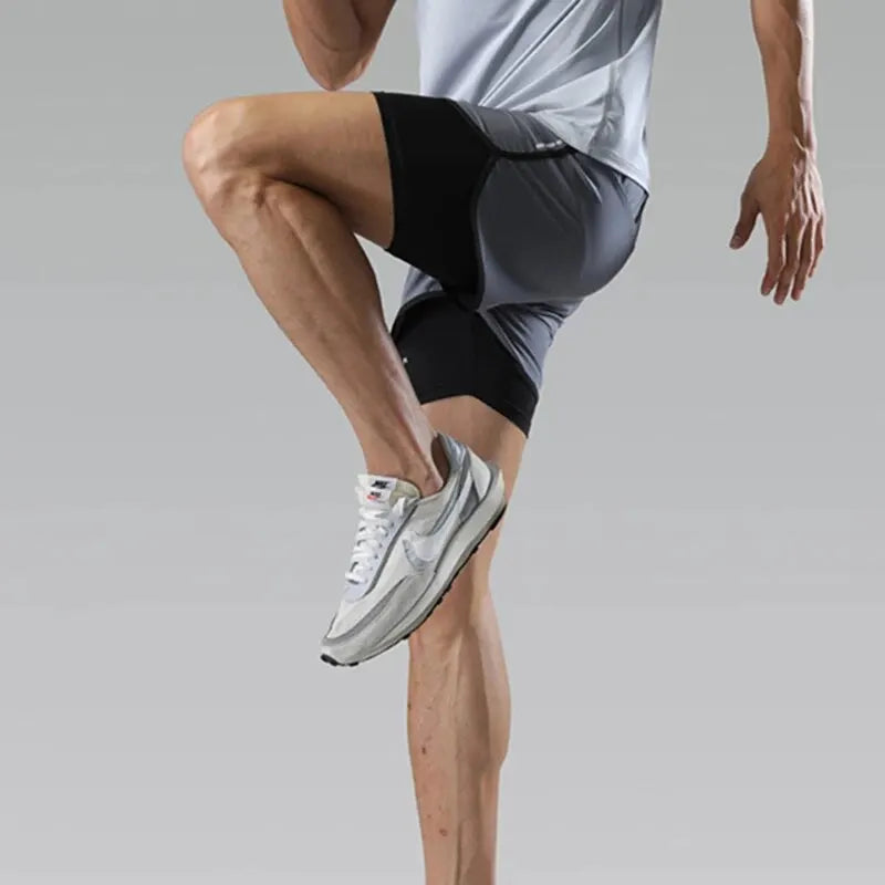 Men's Aloe Pants Athletic Shorts Two-Layer Swim Trunks: Quick-Drying, Stylish & Comfortably Fit for Beach, Pool & Hot Spring