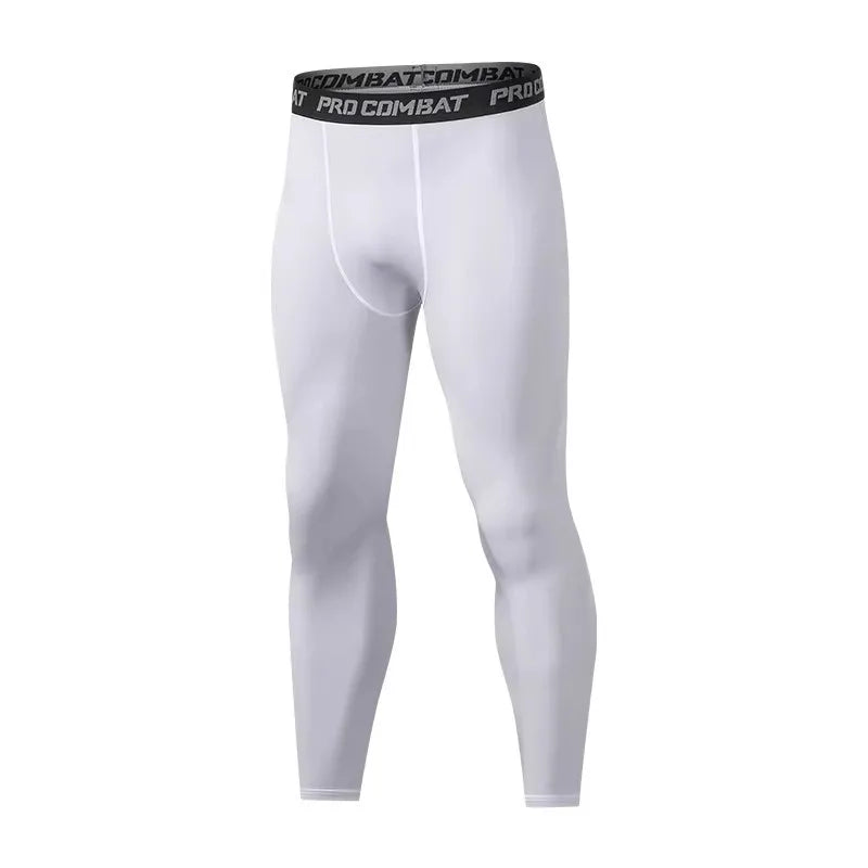 Calças de Compressão Masculinas Leggings Secagem Rápida Esportivas Camada Base Corrida Treinamento Atlético Shorts Ativos