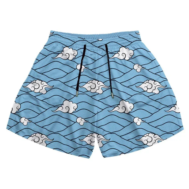 Bermudas Casuais de Anime para Homens e Mulheres, Mangá, Cartoon, Esportivas, de Academia, Fitness, com Estampa 3D, Secagem Rápida, Malha, Boardshorts de Verão Masculino